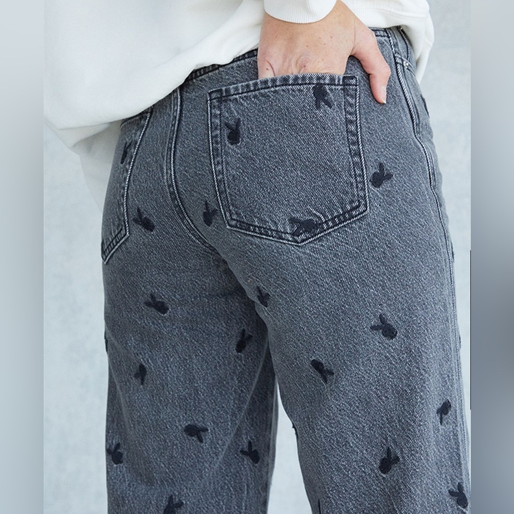 Playboy by Foxen Bunny Print Jeans Women’s Size 26 - Picture 4 of 15